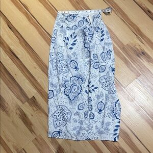 Blue Floral Print Midi Skirt - Classic Women’s Style